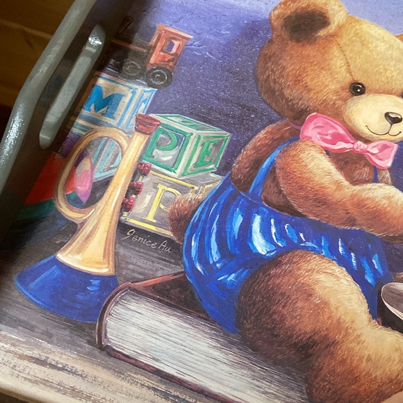 Vintage wooden tea/treat tray - Picture 6 of 6